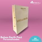PAQUETE X 100 BOLSAS PERSONALIZADAS EN PAPEL EARTH PACT